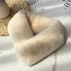 Women's Genuine Rex Rabbit Fur Breathable Fashion Scarf Winter Neck Warmer with Magnetic Closure