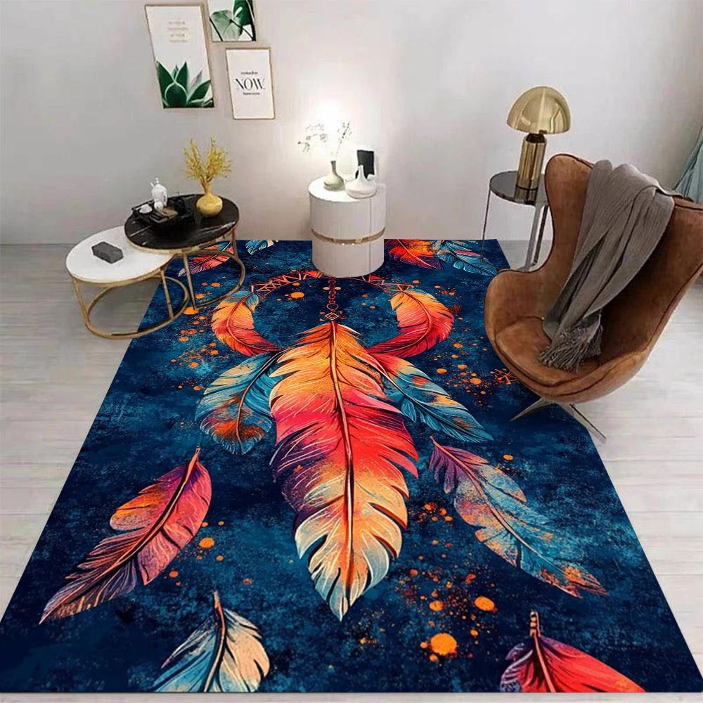Flower Carpet Cartoon Living Room Bedroom Kitchen Sofa Table Balcony Rug Non-slip Washable Mat Exquisite Home Ornaments