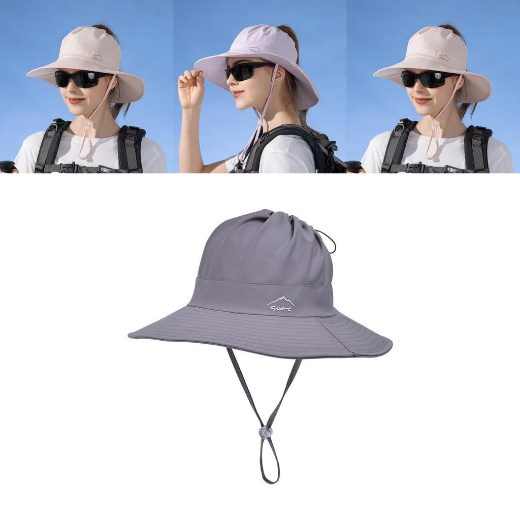 Ice Silk Outdoor Sun Hat With Wide Brim For Summer Hiking And Fishing Protection