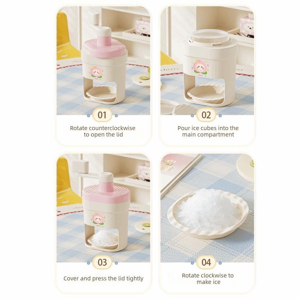 Mini Design Ice Crusher Portable Shaved Ice Maker Manual Ice Shaver Household Use