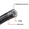 AN4 AN6 AN8 AN10 AN12 Fuel Line Hose,Nylon Braided Fuel Line Hose with Stainless Steel Mesh Reinforce Black