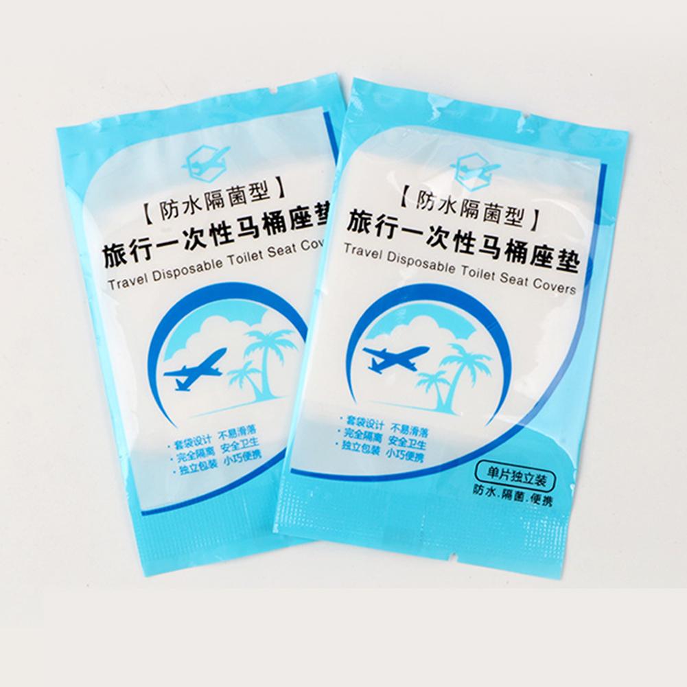 50Pcs Disposable Waterproof Toilet Seat Cover Mat for Travelling