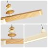 Cream Led Restaurant Pendant Light Retro Dining Table Bar One-word Long Chandelier Modern Simple Home Indoor Decor Lighting Lamp
