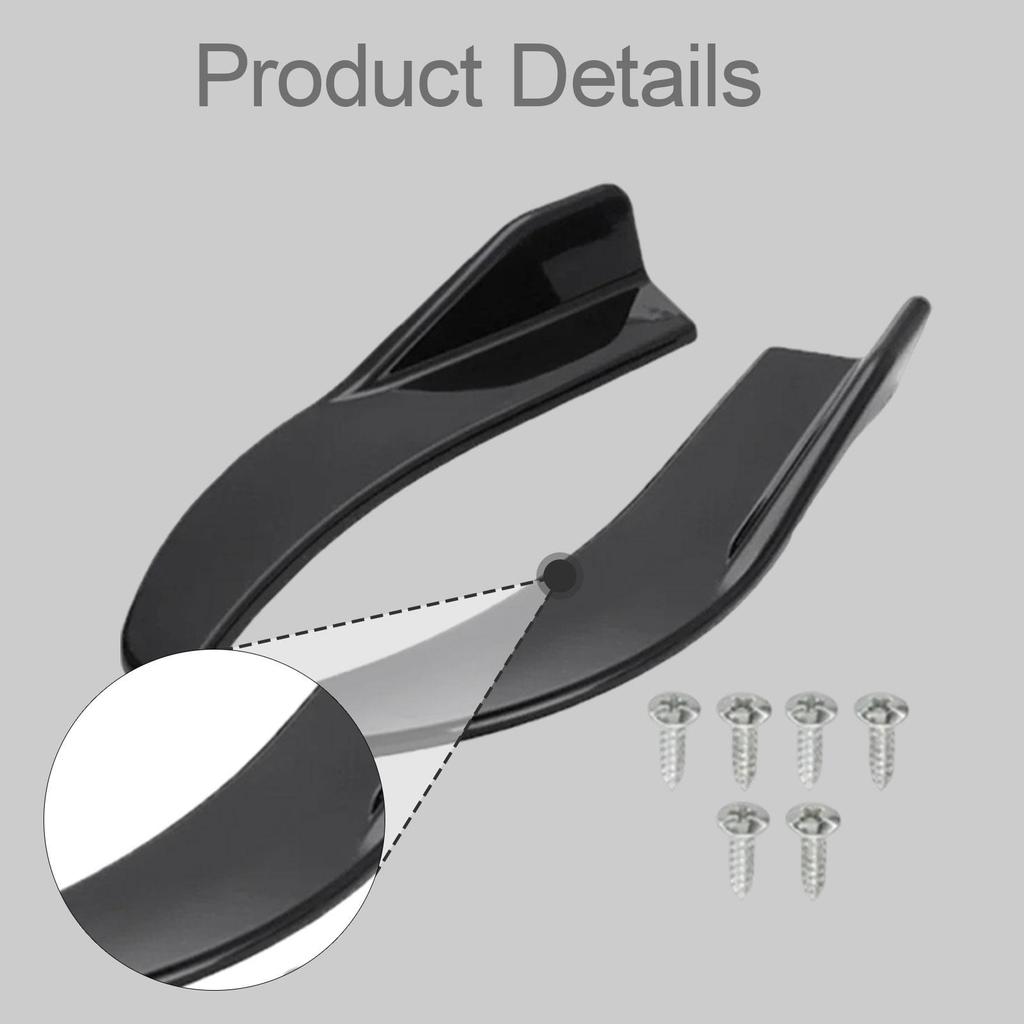 Premium ABS Plastic Car Corner Spoiler Diffuser Splitter Protector for Car Decorative Strip Accessories