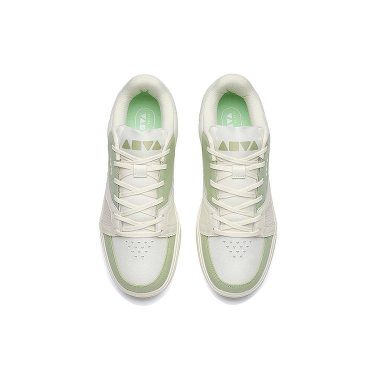 New Anta Jie Ao Abrasion Resistant Low Top Skateboard Shoes Women's White Green 122238077-5