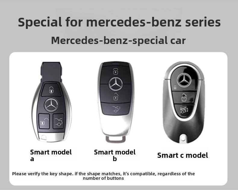 PZQ2 Leather Car Key Cover Case Protection Shell Keychain For Mercedes Benz C S A Class W206 W223 S350 C260 C300 S400 S450 S480 S500