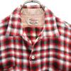 Game and Lake 50s 60s Open collar Vintage box silhouette Ombre Check Pattern Long sleeve Flannel shirt Men's Used