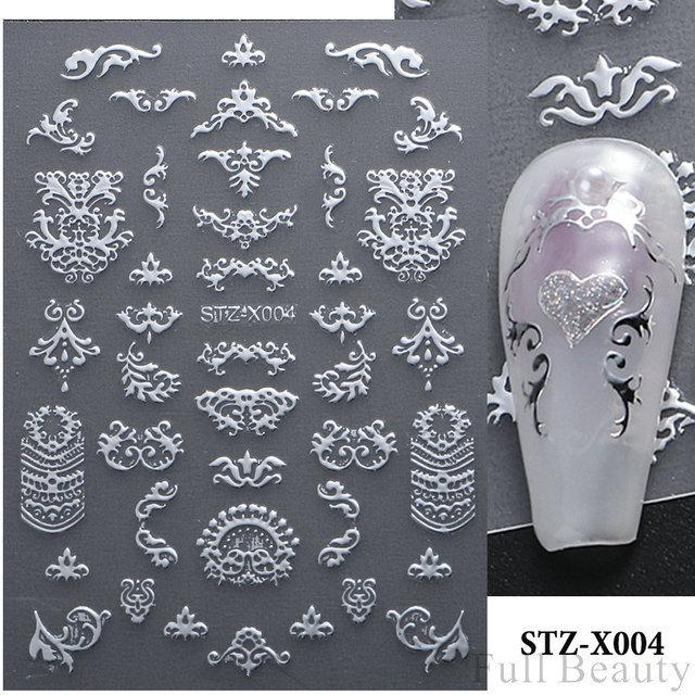 Nail Art Stickers New Chinese Style Butterfly Cat Eye Butterfly Beads Adhesive Nail Stickers