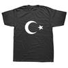 Turkish Flag Fashion Print T-shirt Summer Men's Casual Short-sleeved T-shirt Trendy Street Casual Shortsleeved Shirt
