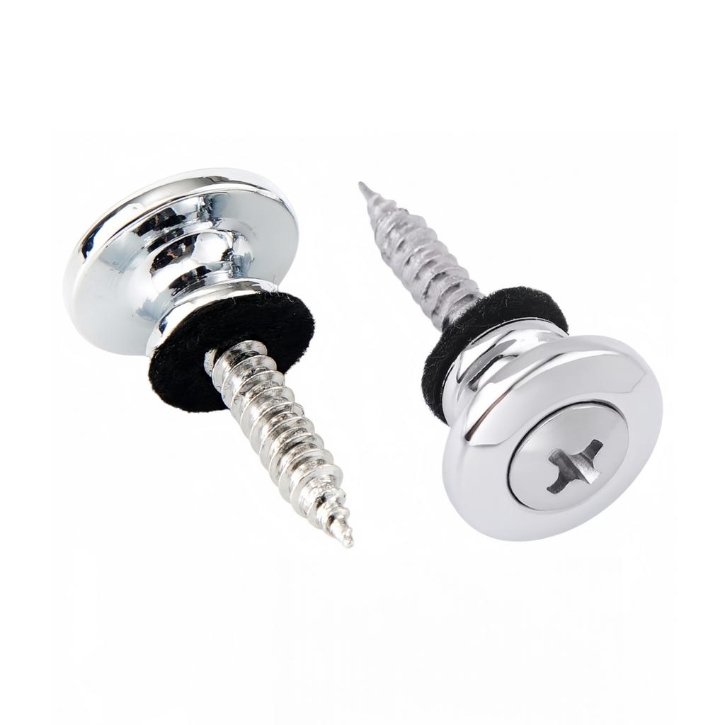 2pcs Guitar Strap Locks Metal Strap Lock Buttons for Bass Ukulele Acoustic Guitar Stage Performance Security