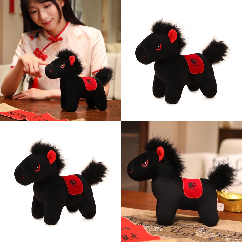 Horse Year Mascot Plush Toy With Short Plush Material For New Year Decorations And Gifts