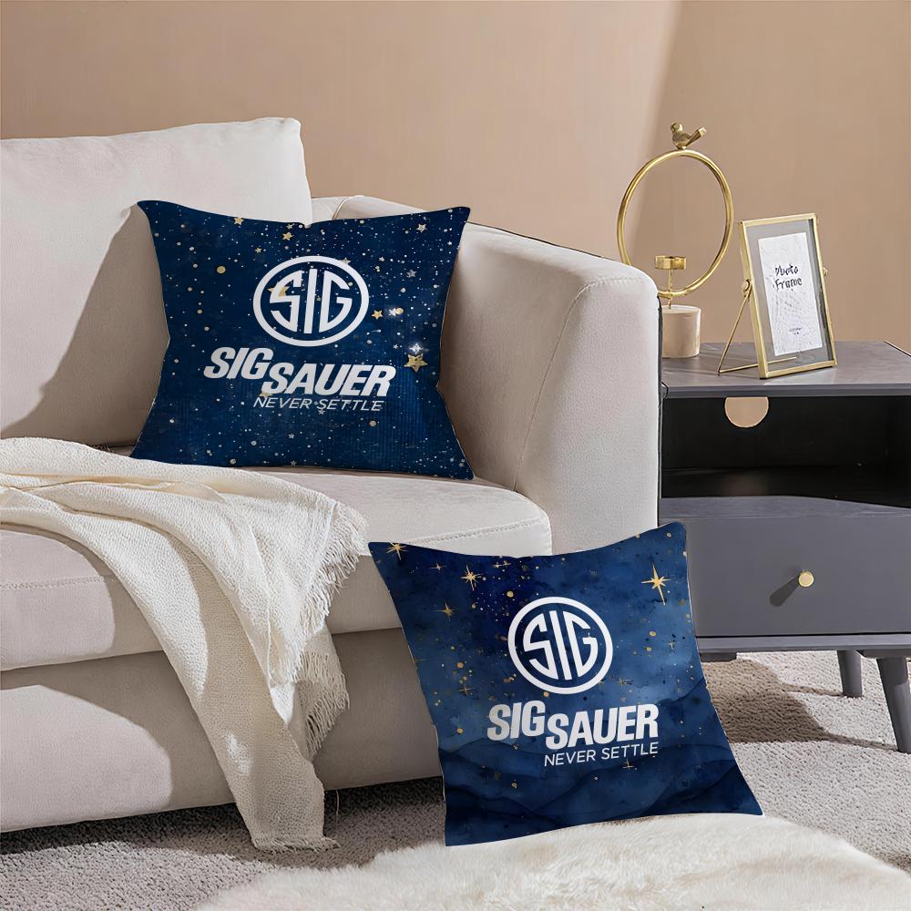 Marke Hardcore SIG Sauer Kissenbezug Wurfkissenbezug Verdeckter Knopf Strapazierfähiges Polyester Stuhlkissen