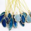 60*40mm Druzy Agate Pendant Handmade Polished Crystal Slice Irregular Agate Geode  Gift Giving