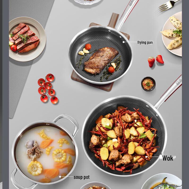 Kobach 3-Piece 304 Stainless Steel Cookware Set