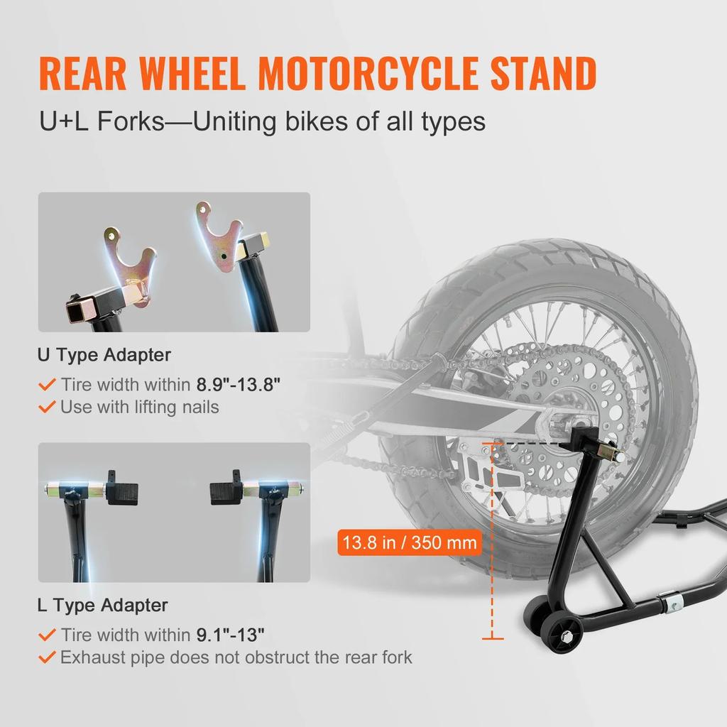 Universal Motorcycle Front / Rear Wheel Lift Stand Universal For Yamaha/Honda/Kawasaki/Suzuki/BMW Motorcycle Tire Repairing Tool