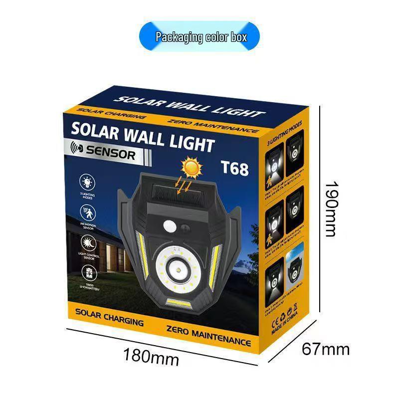 Smart Solar LED Wall Light: Durable, Waterproof, Outdoor Sensor Lamp
