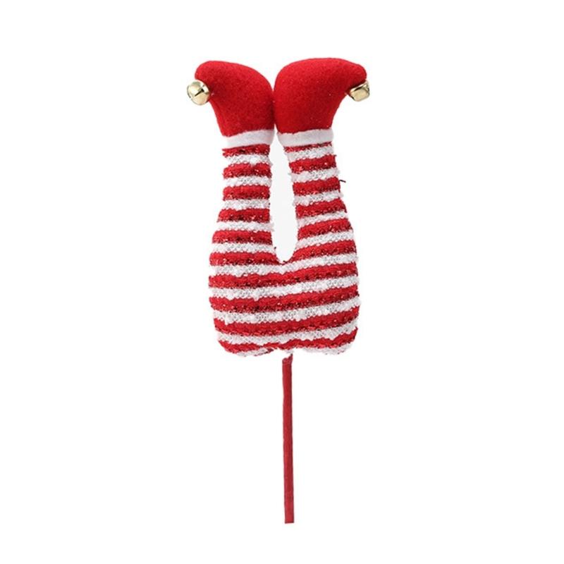 Festival Fabric Leg Ornament Christmas Tree Top Decorations For Holiday Party Floral Arrangements Outdoor Garden Display