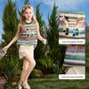 ASK JUNIOR Girls' Rainbow Stripe Sleeveless Top