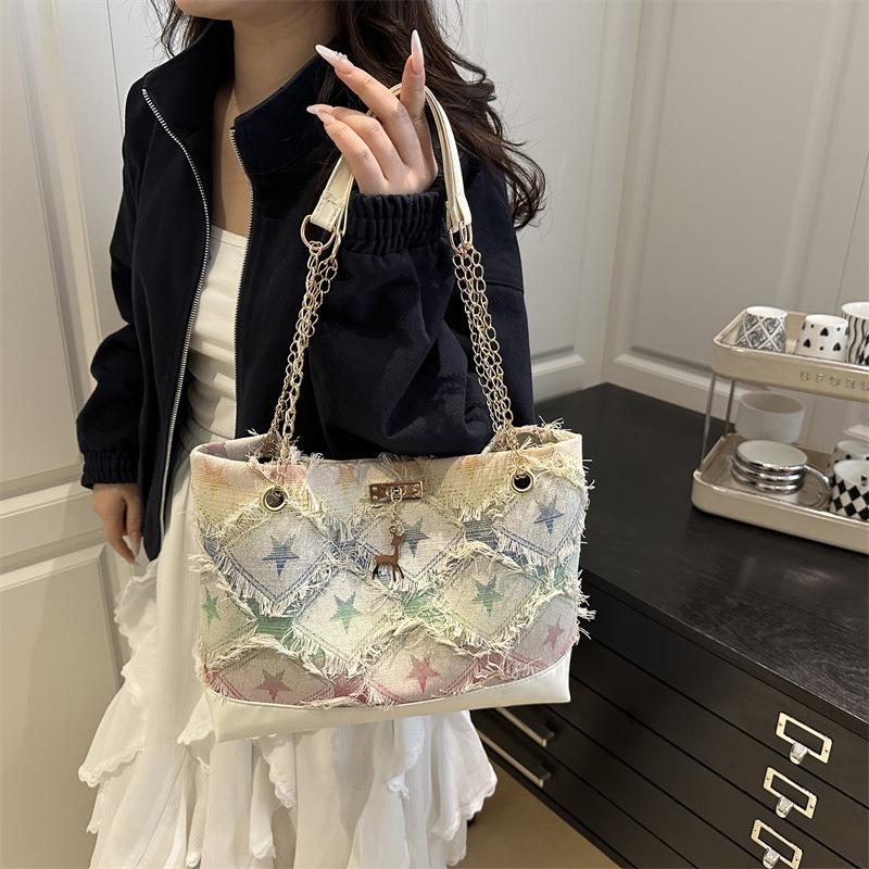 New versatile pillow bag color matching high value casual shoulder bag exquisite elegant tote bag