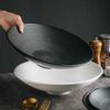 Conical Ceramic Salad & Ramen Bowl - Large Serving Dish for Home or Restaurant Use