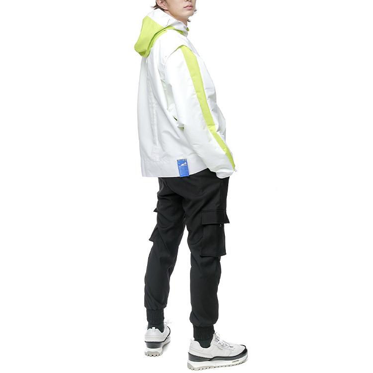 Puma X Ader Error Colorblock Hooded Woven Pullover Jacket Unisex Tops White 595535-02
