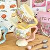 Cute Girl Goblet Cartoon Mug Ceramic Water Cup Household High-value Coffee Cup Good-looking Birthday Gift