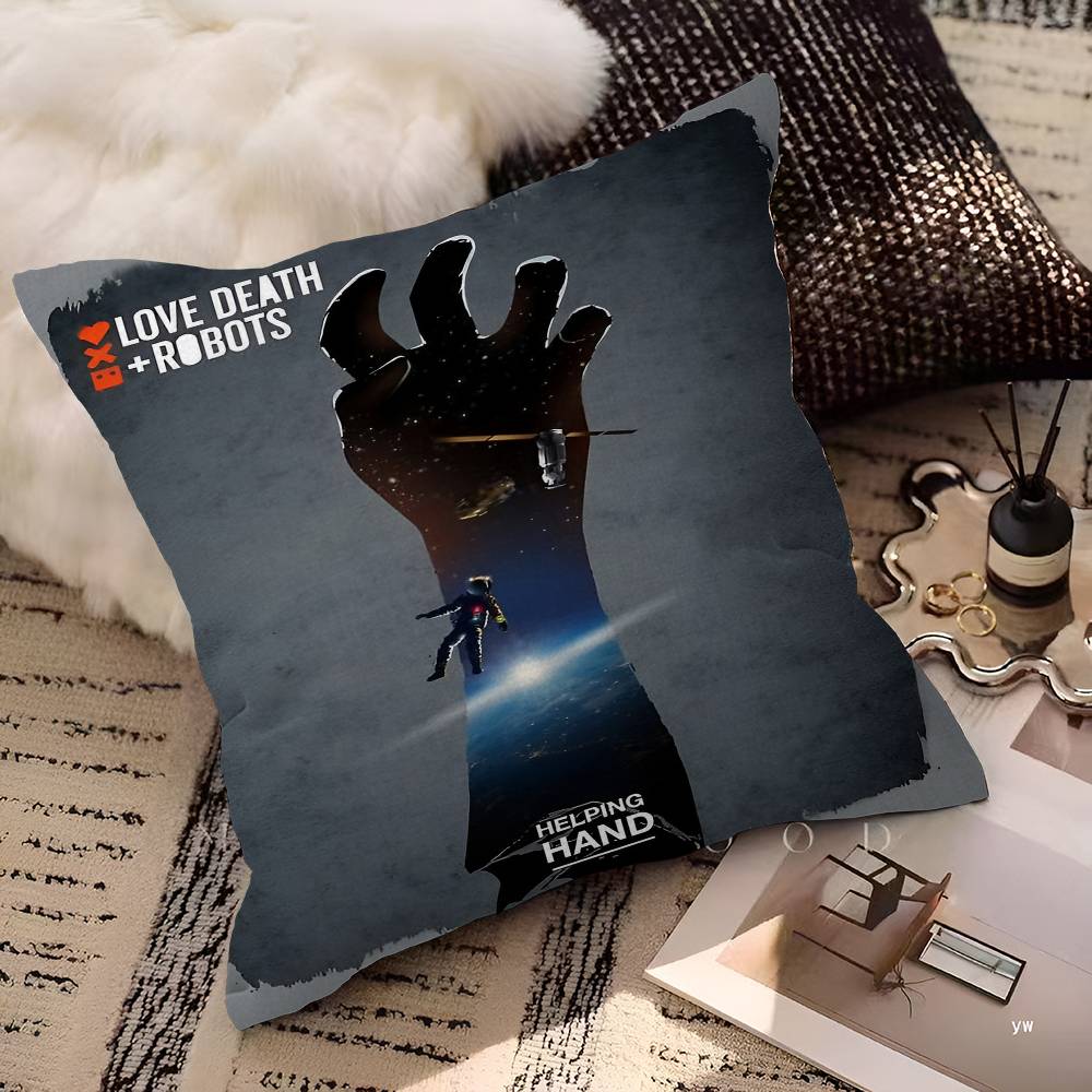 Love Death and Robots Pillow Cover Design cushion Cover decor Holiday Decorati