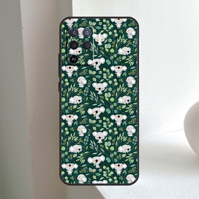 Cartoon Painting Animal Koala Phone Case For Oppo A80 A78 A98 A40 A60 A18 A38 A58 A15 A17 A77 A74 A94 A54 A57S A16 A76 A96