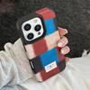 Personalized Retro Plaid Splicing for IPhone 16 Promax for Apple 17 Phone Case 15 Premium 14 Leather 13