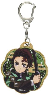 Demon Kimetsu No Yaiba Wooden Keychain Design 01 Slayer (Tanjiro Kamado)