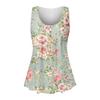 Frauen Sommer Ärmellose Casual Floral Gedruckt O-ansatz T-Shirt Tops Bluse