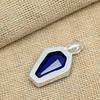 Blue Sapphire Lab-Created 925 Sterling Silver Handmade Jewelry Pendant