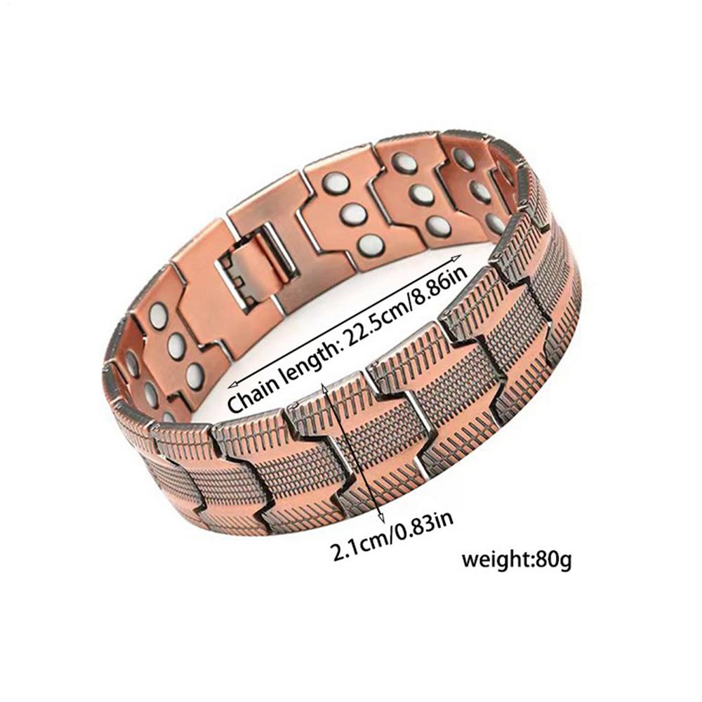 

Magnetic Bracelets Outdoor Energy Health Benefits Magnets Wristband Bracelets Pure Copper for Women Men Jewelry Gift
