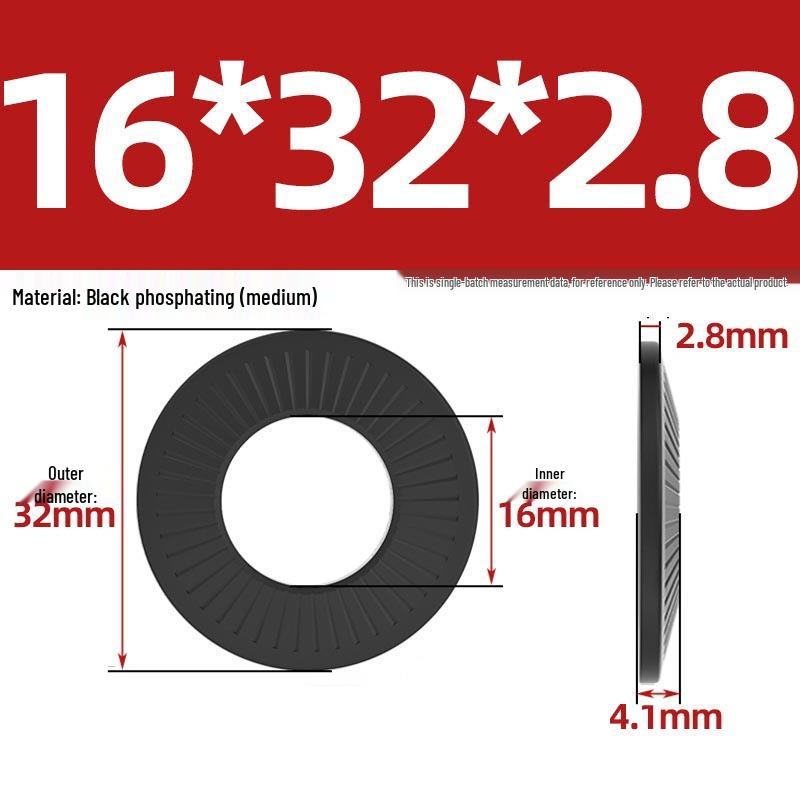 304 Stainless Steel Serrated Single-Sided Anti-Slip Lock Washer, Disc/Saddle Type, Sizes M3-M8