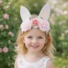 Non-slip Bunny Ears Hair Hoop Floral Decoration Cosplay Headbands  Holiday Decor