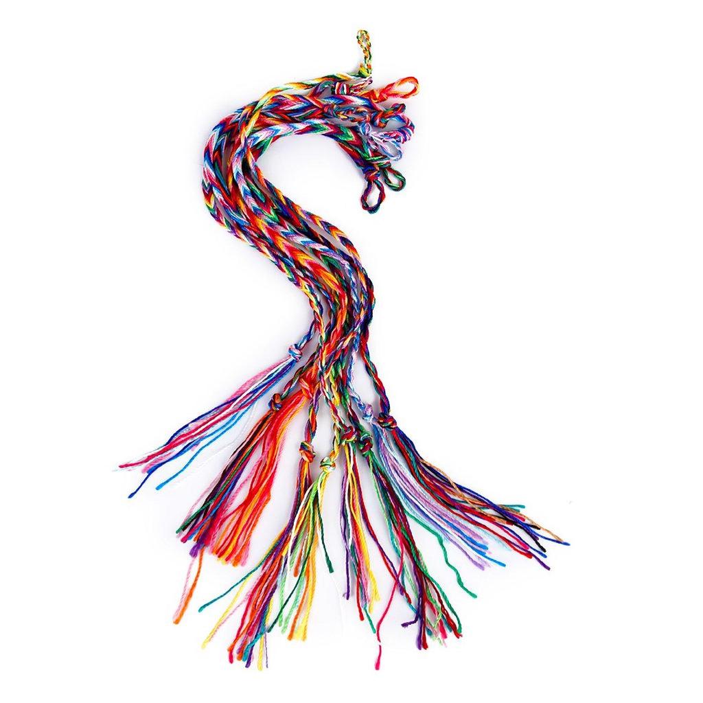 9pcs Hecho A Mano Trenzado Hilo Pulseras De La Amistad De Tobillo Tobillera oración Joyas