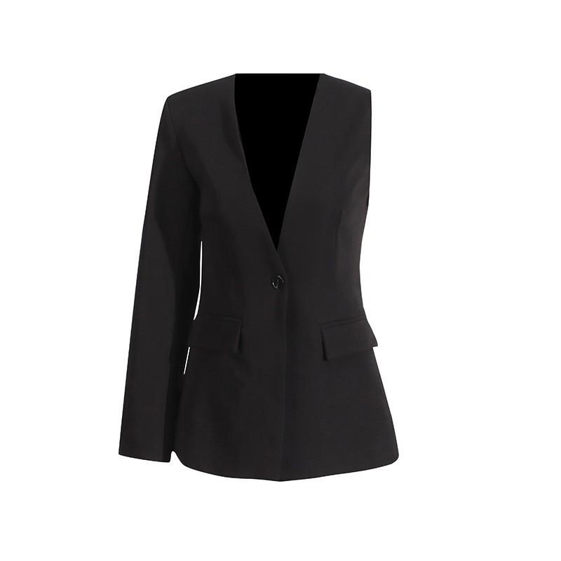 Personalized Street Style High-end Suit Women With Irregular One-sided Sleeves Small High Waist Wide-leg Pants