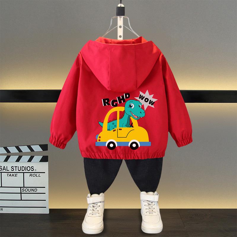 Jacke Kinder Outdoor Jungen und Mädchen Jacke Frühling Ball Dünner Abschnitt der Mittel- und Großkinder Locker Lässig Kapuze Rushing Mantel