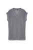 Women's Fashionable Stylish Hijab Sweater Gray Openwork Perforated Knitwear Sweater