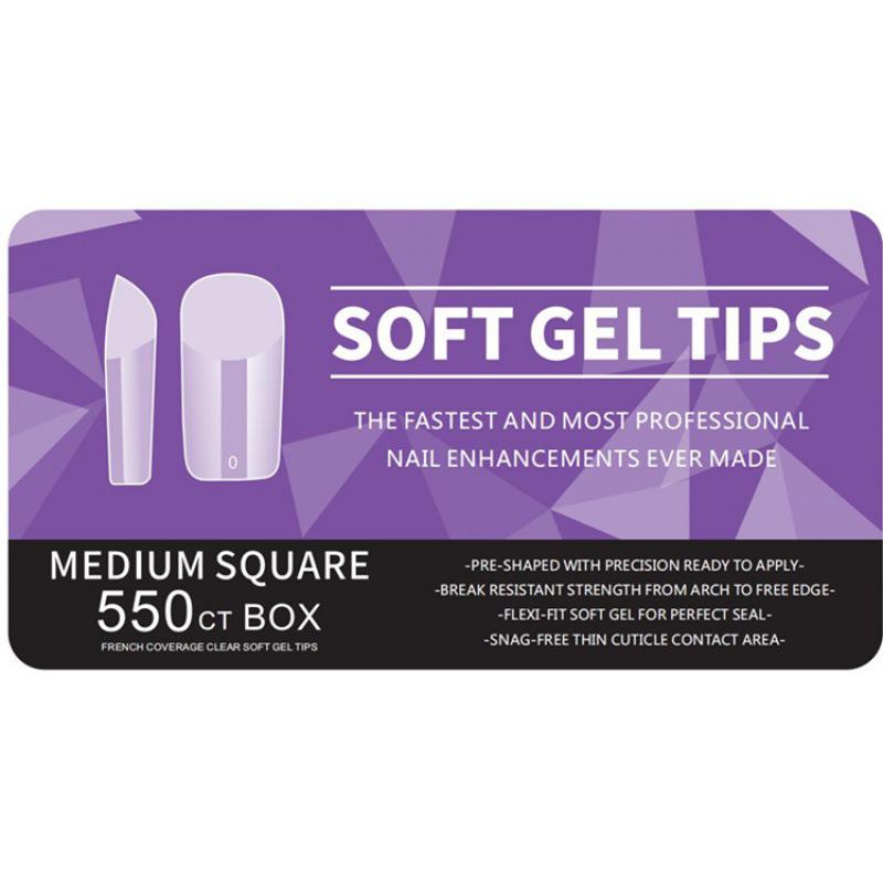 

Porcelain White Frosted Almond Manicure Tips - Ultra-Thin, Seamless, Long, No-File Needed, 550 Pieces