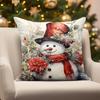 Home Decor Christmas Cute Animal & Snowman Suitable For Sofa Bedroom Car Pillow Cover Cushion Rectangular Back Cushion