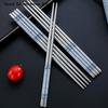 5/10/15/20Pairs Stainless Steel Non-slip Chinese Chopstick For Porcelain Print Chopsticks Cooking Eating Easy To Clean