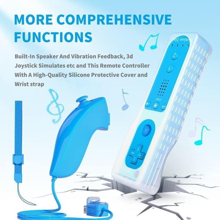 Manette de jeu - TechKen - 2 Pièce Manette de Wii - Bluetooth - Vibration - Nunchuk inclus