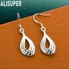 925 Sterling Silver Personalized Hollow-Out Teardrop Pendant Earrings - Fashionable Banquet Jewelry