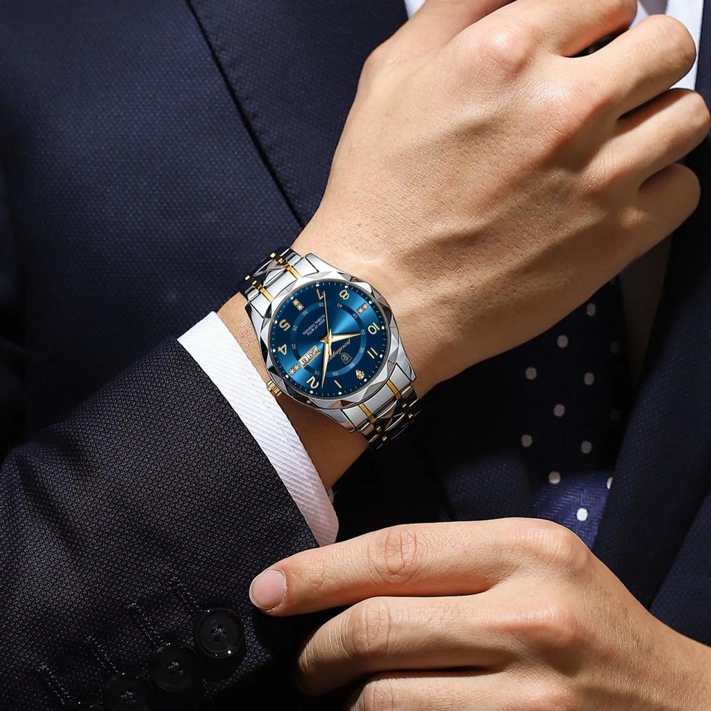 POEDAGAR Luxury Men Watches Business Fashion Man Wristwatch Waterproof Luminous Date Week Quartz Men's Watch
