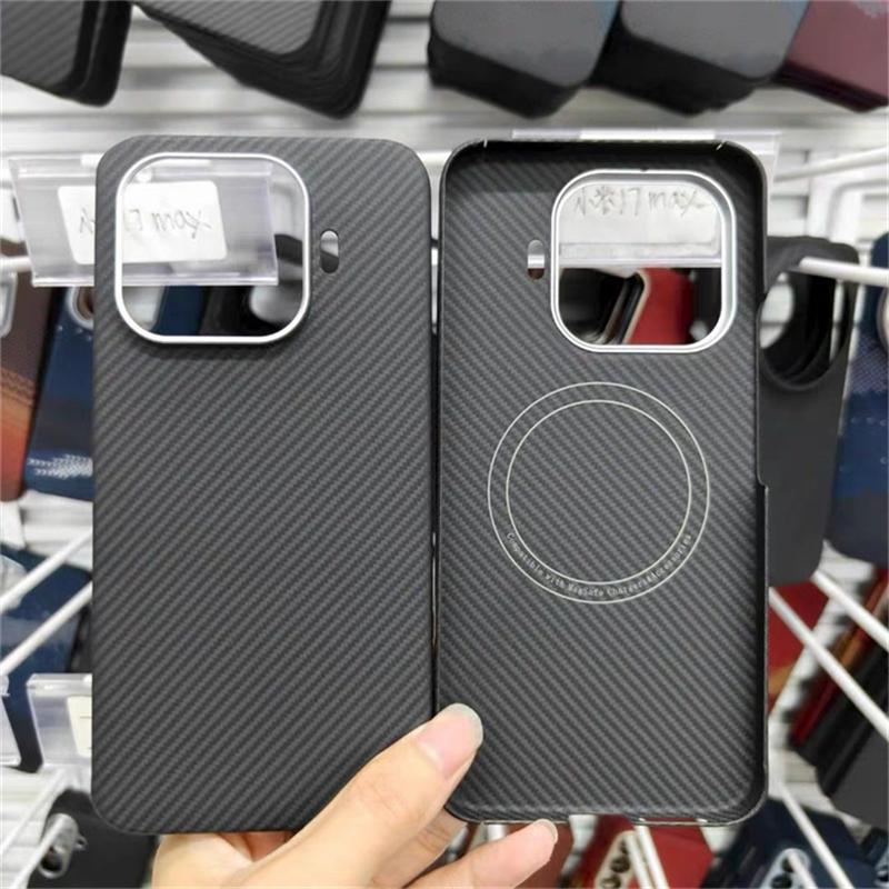 For Xiaomi 17T Case For MagSafe Magnetic Aramid Carbon Fiber Cover For Mi 17 T 5G Thin Carbon Metal Lens Frame Shell