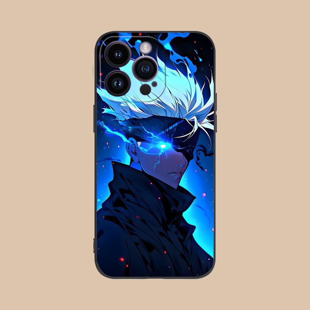 Jujutsu Kaisen Neon JJK Phone Case for iPhone 16 15 14 13 12 11 X XR XS 8 7 Pro Max Plus Mini Colour Printing Cover Cellphones