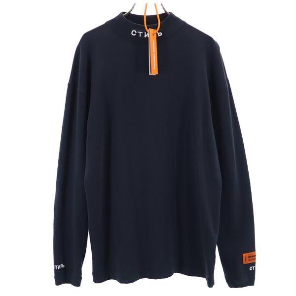 HERON PRESTON unused Logo embroidery Long sleeve T-shirt XXS black Ron T Men's Used