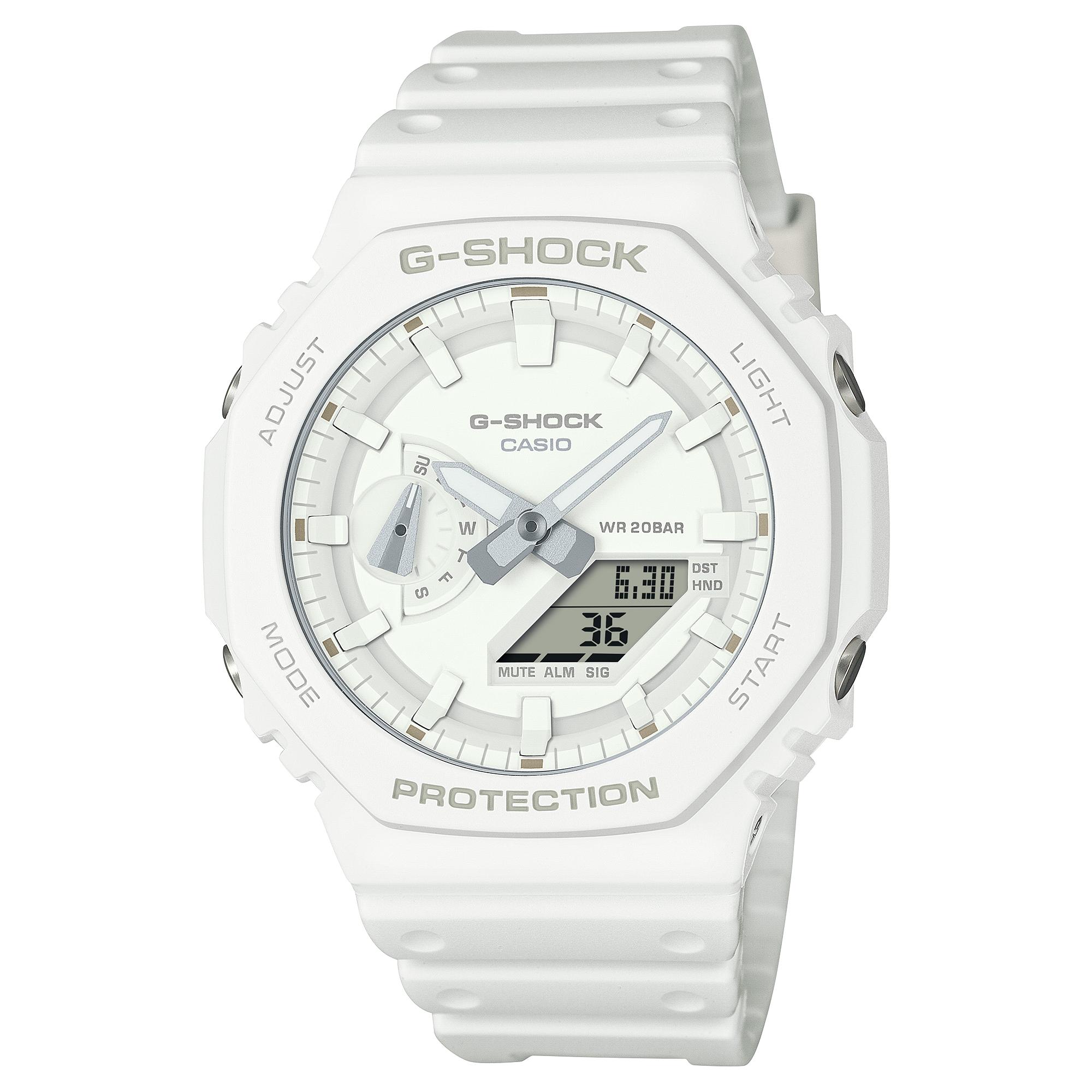 

Casio G-Shock Farmer Oak Hachioji Limited Edition Gift Box Eco-Friendly Bio-Resin Quartz Movement Resin Strap Unisex Watches White GA-2100-7A7PR Regular Watch Box,White Dial