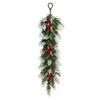 Red Berries Christmas Artificial Greenery Frosted Christmas Garland  Fireplace Decoration